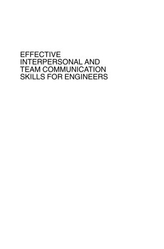 Effective Interpersonal and Team Communication Skills for Engineers