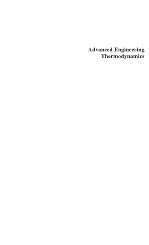 Advanced Engineering Thermodynamics