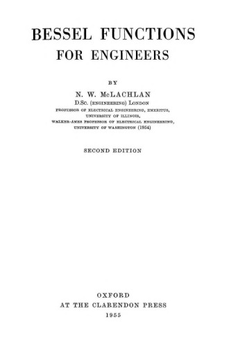 Bessel functions for engineers
