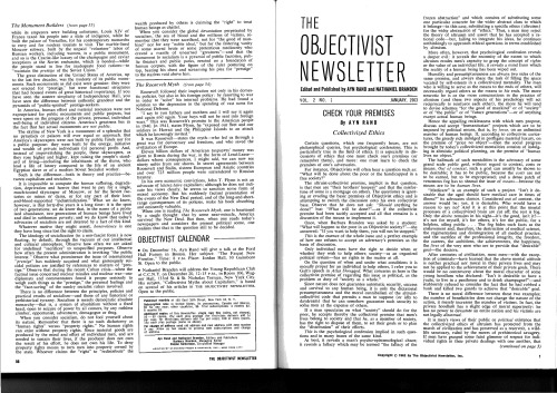 Objectivist Newsletter, Volume 2, 1963