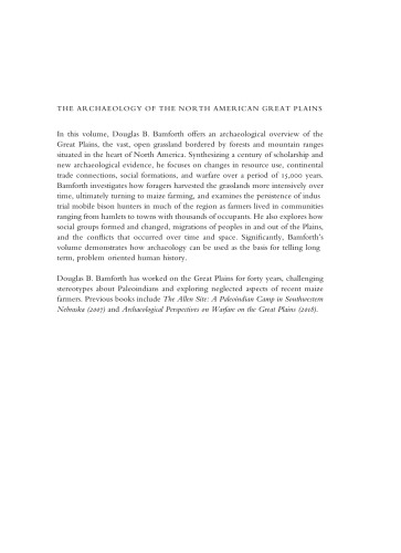 The Archaeology of the North American Great Plains