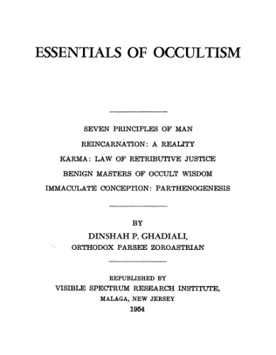 Essentials of Occultism: Seven Principles of Man