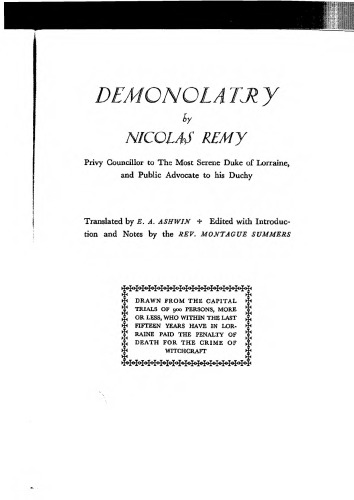 Demonolatry