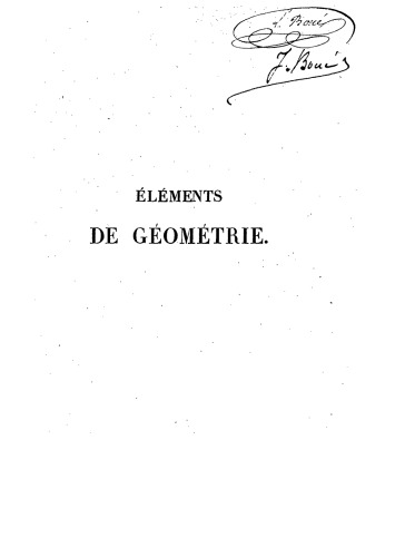 Éléments de géométrie, avec des notes