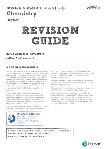 REVISE Edexcel GCSE (9-1) Chemistry Higher Revision Guide