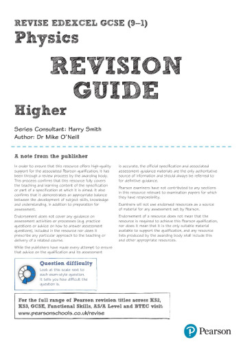 REVISE Edexcel GCSE (9-1) Physics Higher Revision Guide