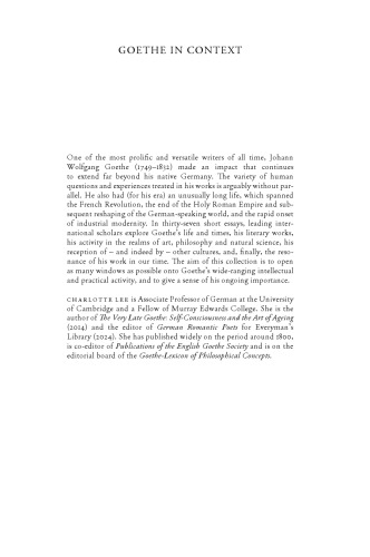Goethe in Context