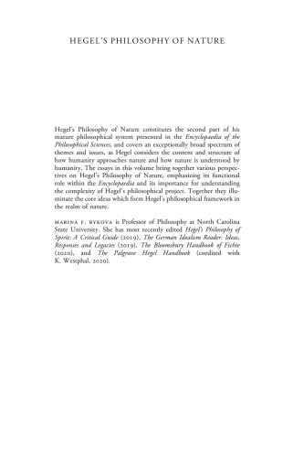 Hegel's Philosophy of Nature: A Critical Guide (Cambridge Critical Guides)