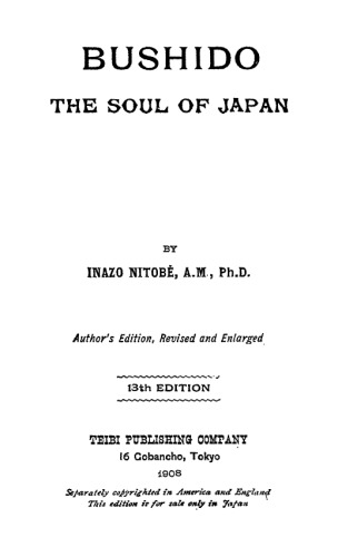 Bushido The Soul Of Japan 13th Edition
