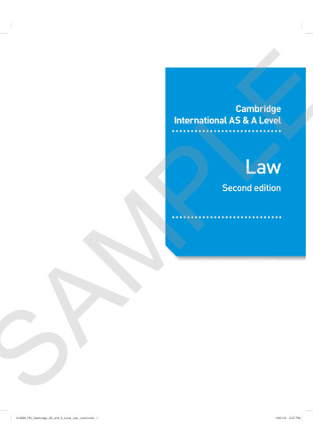 Cambridge International AS and A Level Law Second Edition
