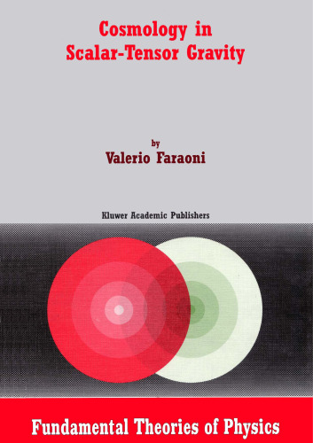 Cosmology in Scalar-Tensor Gravity (Fundamental Theories of Physics)