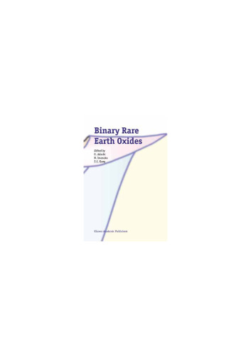 Binary Rare Earth Oxides