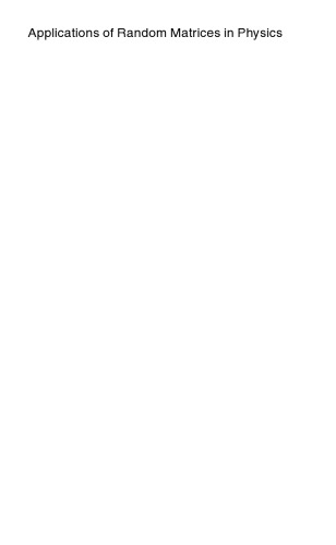 Applications of random matrices in physics