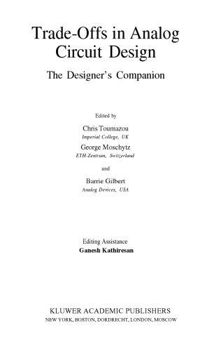 Trade-Offs in Analog Circuit Design - The Designer's Companion