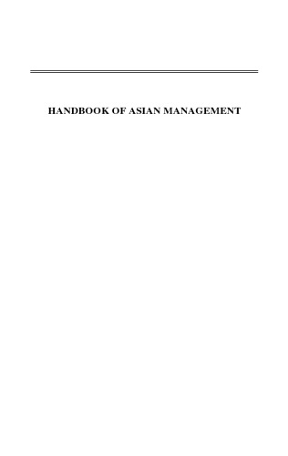 Handbook of Asian Management (CERC Studies in Comparative Education)