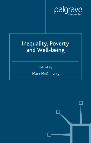 Inequality, Poverty and Well-being (Studies in Development Economics and Policy)