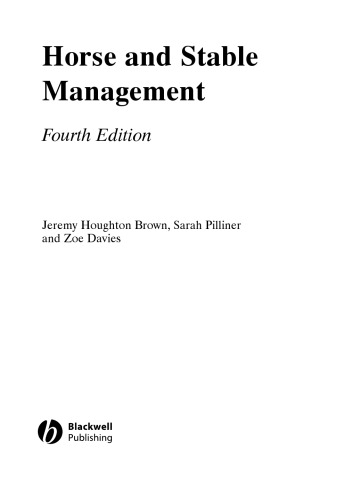 Horse and Stable Management