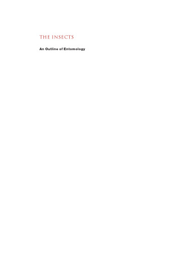 The Insects. Outline of Entomology