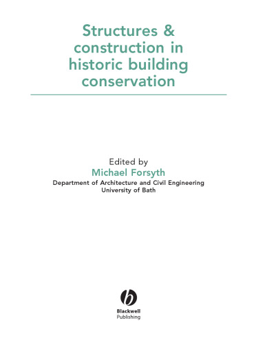 Structures & Construction in Historic Building Conservation