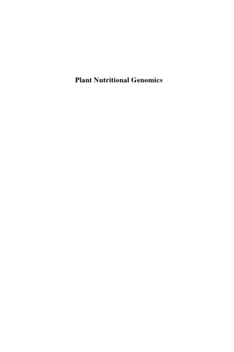 Plant Nutritional Genomics (Biological Sciences Series)