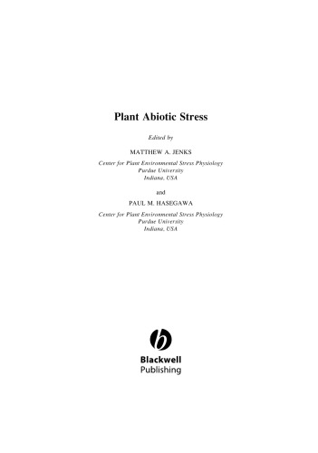 Plant Abiotic Stress (Biological Sciences Series)