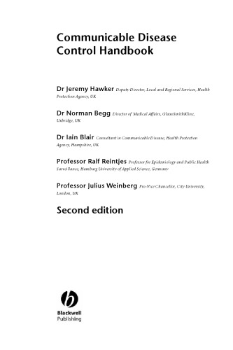 Communicable Disease Control Handbook, 2nd edition