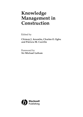 Knowledge Management in Construction