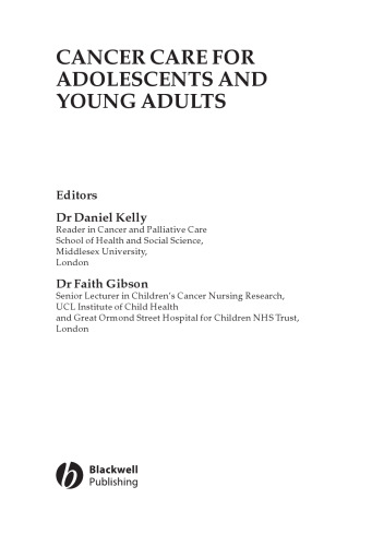 Cancer Care for Adolescents and Young Adults