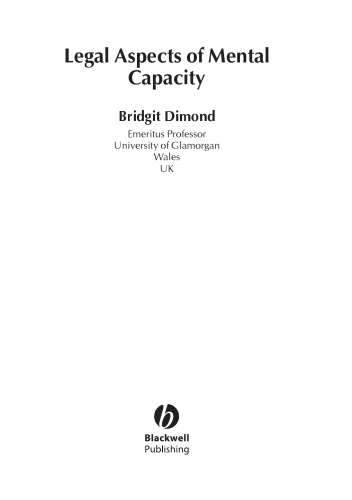 Legal aspects of mental capacity