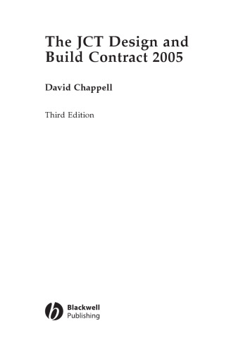 The JCT Design and Build Contract 2005