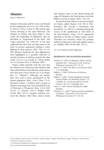 The Encyclopedia of Ancient History (13-Volume Set)