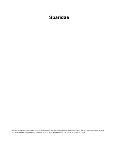 Sparidae: Biology and aquaculture of gilthead sea bream and other species