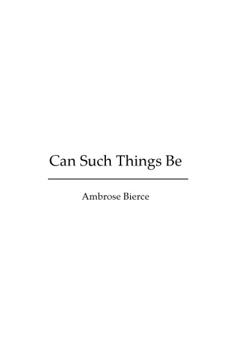 Can Such Things Be?