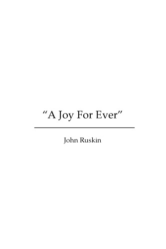 'A Joy for Ever'