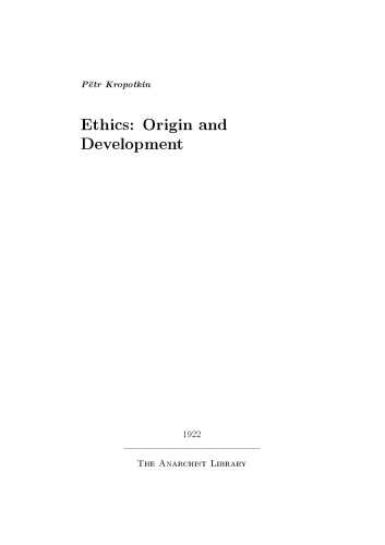 Ethics: Origin and Development