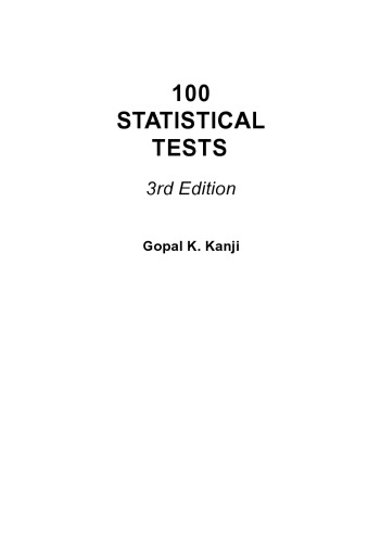 100 Statistical Tests