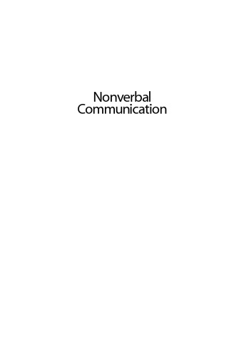 Nonverbal Communication: Science and Applications