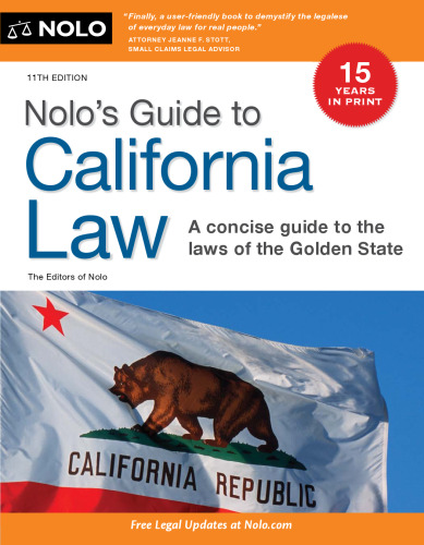 Nolo's Guide to California Law, 11th Edition