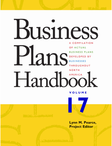 Business Plans Handbook, Volume 17