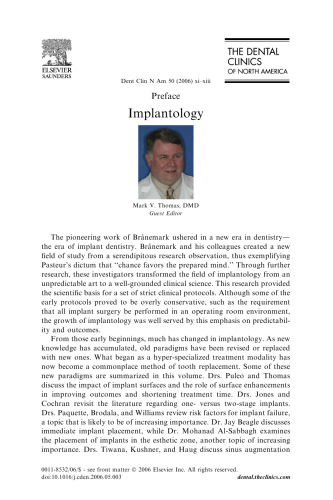 Implants, An Issue of Dental Clinics (The Clinics: Dentistry)
