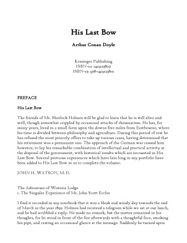 His Last Bow
