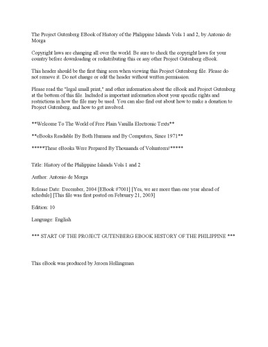 History of the Philippine Islands volume 1 and 2