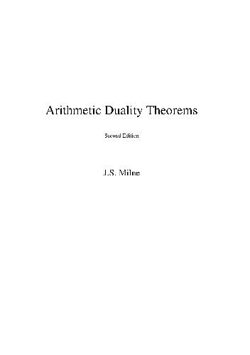 Arithmetic Duality Theorems