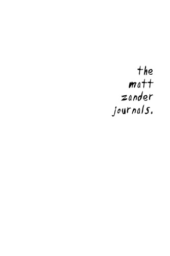 The Matt Zander Journals