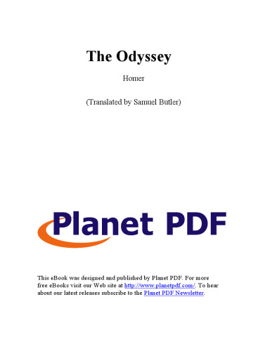 The Odyssey (The Samuel Butler Prose Translation)