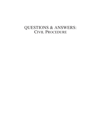 Questions & Answers: Civil Procedure