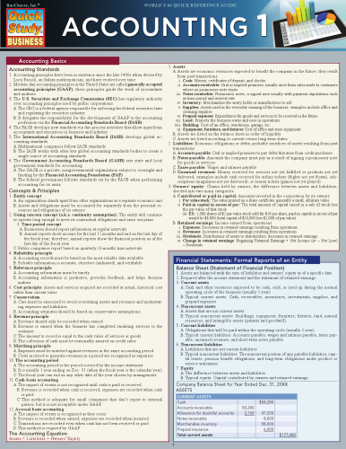 Accounting 1 (Quick Study Business)