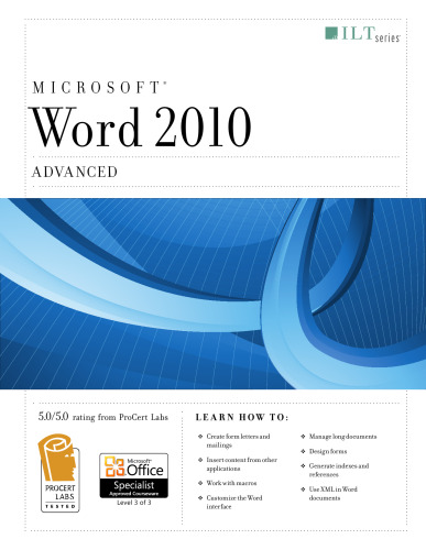 Word 2010: Advanced (Student Manual)