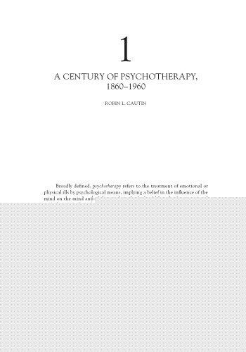 History of Psychotherapy: Continuity and Change