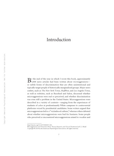 Microaggressions and Traumatic Stress: Theory, Research, and Clinical Treatment